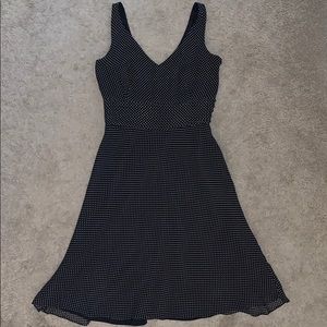 Ann Taylor polkadot fit and flare silk dress (4)
